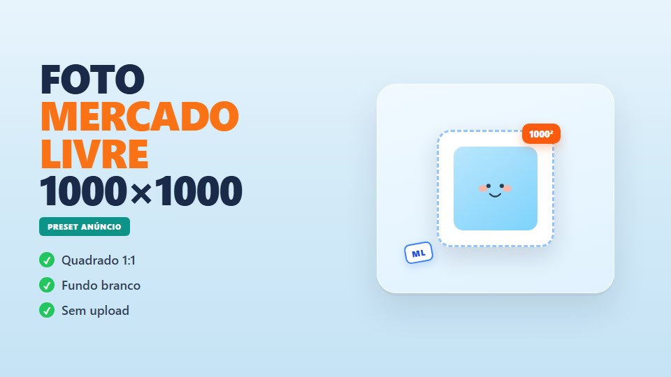 Redimensionar Imagem Mercado Livre - Foto 1000×1000 Online